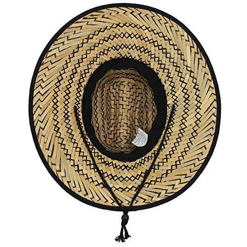 Chapéu de Palha Rusty Lifeguard Preto Cru