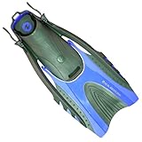 U.S. Divers Hinge Flex II Fin (Electric Blue, Men (sm/md) 4.5-8.5 Lady (sm/md) 5-9.5)