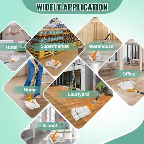 20oz Heavy Mop Replace Head, 3 Pack Commerical Replacement Mop，mop Head Replacement，Reusable Mop Head Refills-Replacement Mop Heads Suitable for Heavy Commercial Industrial Residential Areas - Thumbnail 7