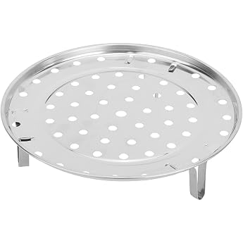 Steaming Pot Steam Holder Tray Round Steamer Shelf Basket Made of Stainless Steel with Support Feet Tray Shelf Cooking Accessories for Pots 26 cm