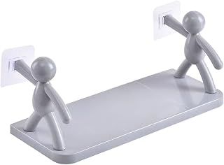 Humorous Figurine Bathroom Shelf Water Materials Shower Holders for Renters Home Decors Accessory Drillless Wall Shelf Cartoon Character