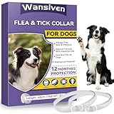 Wansiven Collier Anti Puces pour Chien, 65cm Réglable Collier Anti Puces et Tiques pour Chiens et Imperméable, 12 Mois Protéger (Violet, 65 cm 2p)