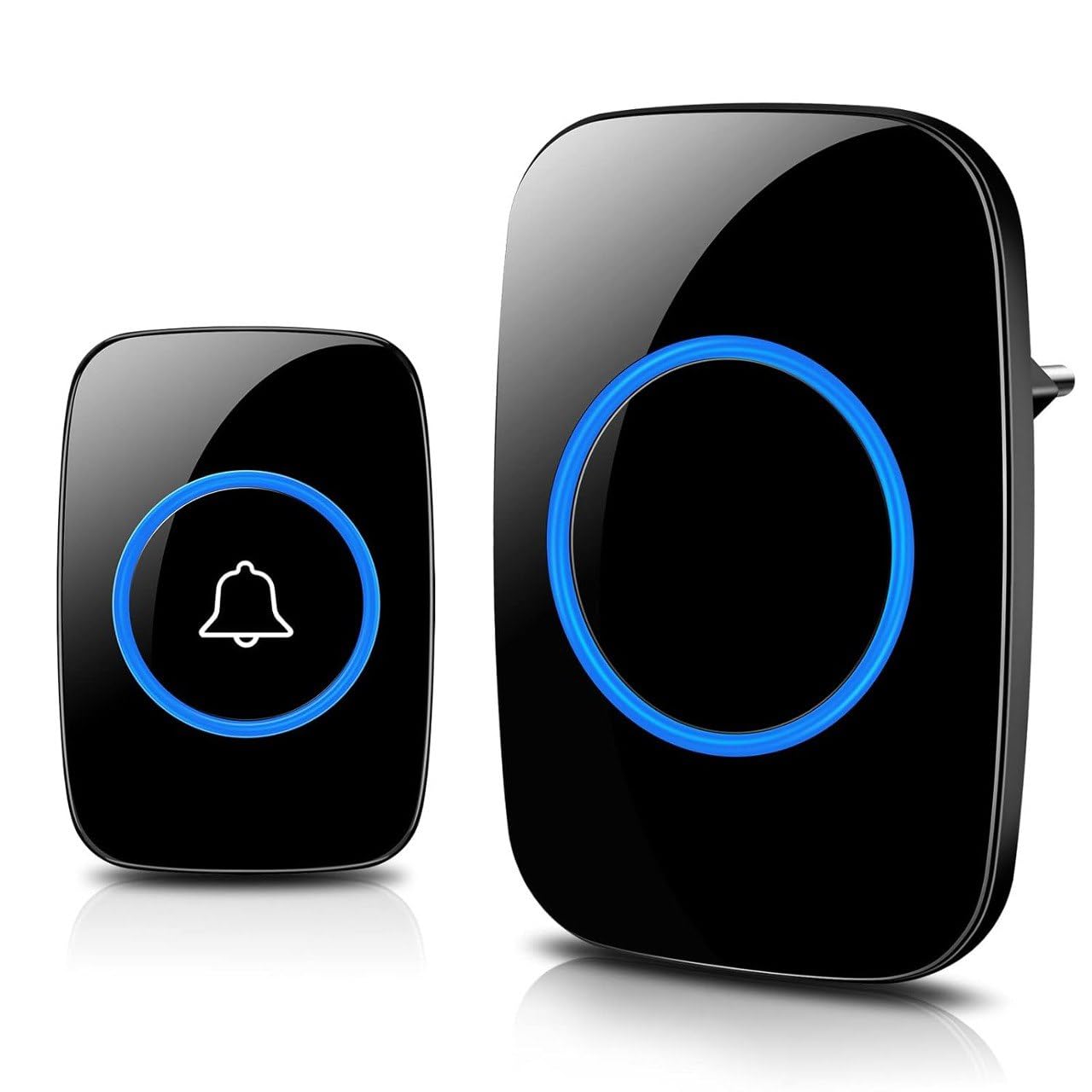 Wireless Door Bell for Home - Small Calling Bell for Office, 1000ft Long Range with 32 Chimes, 100dB Louder Volume, 4 Level Volume, LED Light (U600) (Black 1 Receiver +1 Portable Push Button)-image-40