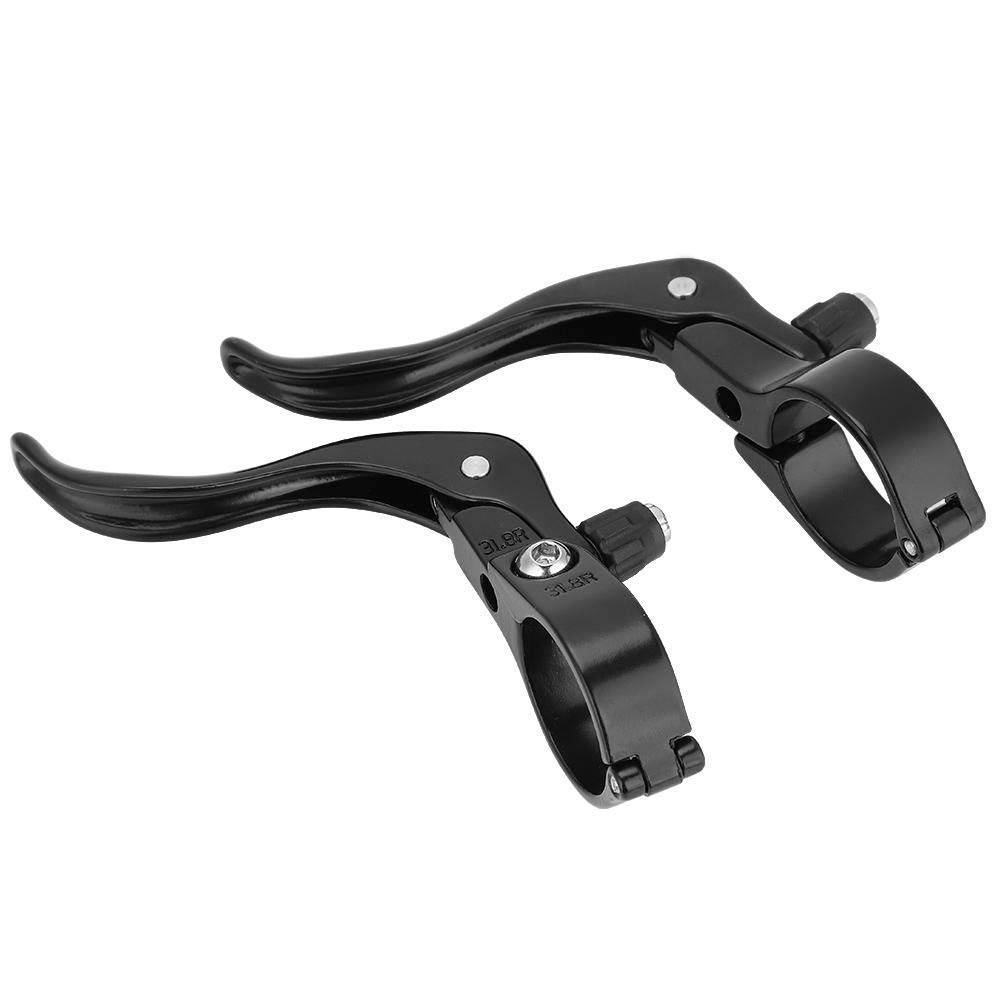 Alomejor Leve Freno Bici, 1 Paio Breve Leve Freno E Frizione Lega Leggera in Alluminio 31,8 Mm per Bici da Strada (Black)