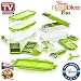 Produktbild Genius Nicer Dicer Plus | Kiwi-Grün | 18 Teile | Schneiden | Hobeln | Reiben | Schälen | Würfeln | Schneiden | Aufbewahren | Obst- und Gemüseschneider | Bekannt aus TV | NEU