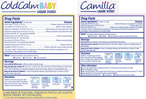 Boiron 306969054475 Camilia Liquid Drops 40 Count And Coldcalm Baby 30 Doses - Bundle Pack thumb #1