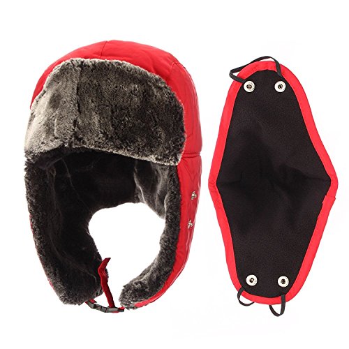 ETCBUYS Winter Hat with Ear Flaps - Winter Trooper Trapper Hat. Unisex for Men & Women Red - Thumbnail 3
