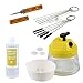 Produktbild Agora-Tec® AT- Airbrush-CLEAN-Reinigungs Zubehör-Set bestehend aus Cleaning Pot, 5 Reinigungsbürsten, 5 Reinigungsnadeln, Reamer & 200ml Vallejo Airbrush Cleaner