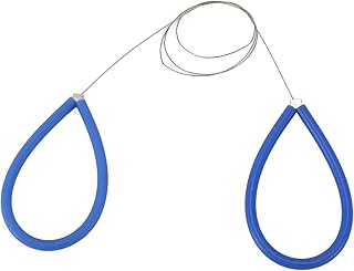 Edelstahl-Ton-Schneiddraht mit Silikongriff, weicher Silikongriff reduziert Ermüdung der Hand, präzise Kontrolle, robust, hält starker Beanspruchung für die Töpferei stand (blau)