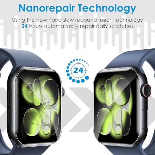 Image of iGluz Acrylic Screen Guard Protector Compatible for Apple watch Series 10, Series 11 46mm (Pack of 2) | Edge to Edge Full Screen Coverage | HD Clear Transparent | Scratch Resistant | Bubble Free | Easy Installation Kit Included