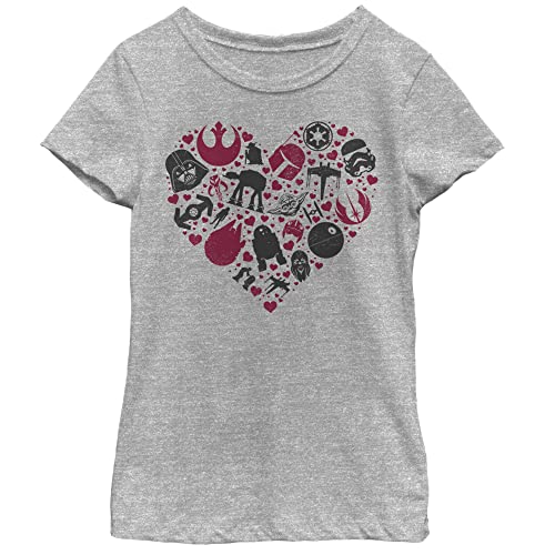 Fifth Sun Star Wars Heart Icons Girls Short Sleeve Tee Shirt