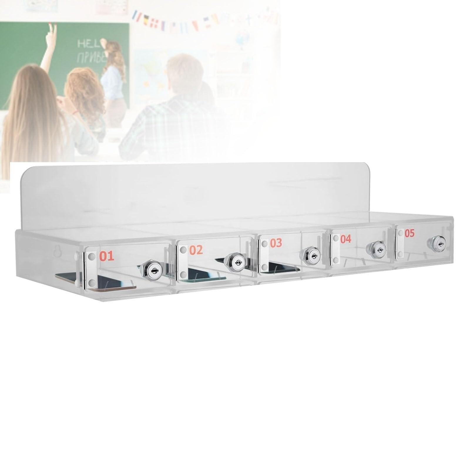 Caja de Almacenamiento para teléfonos móviles Soporte acrílico para teléfonos móviles Caja de Almacenamiento de Escritorio Caja de Almacenamiento para teléfonos móviles montada en la Pare