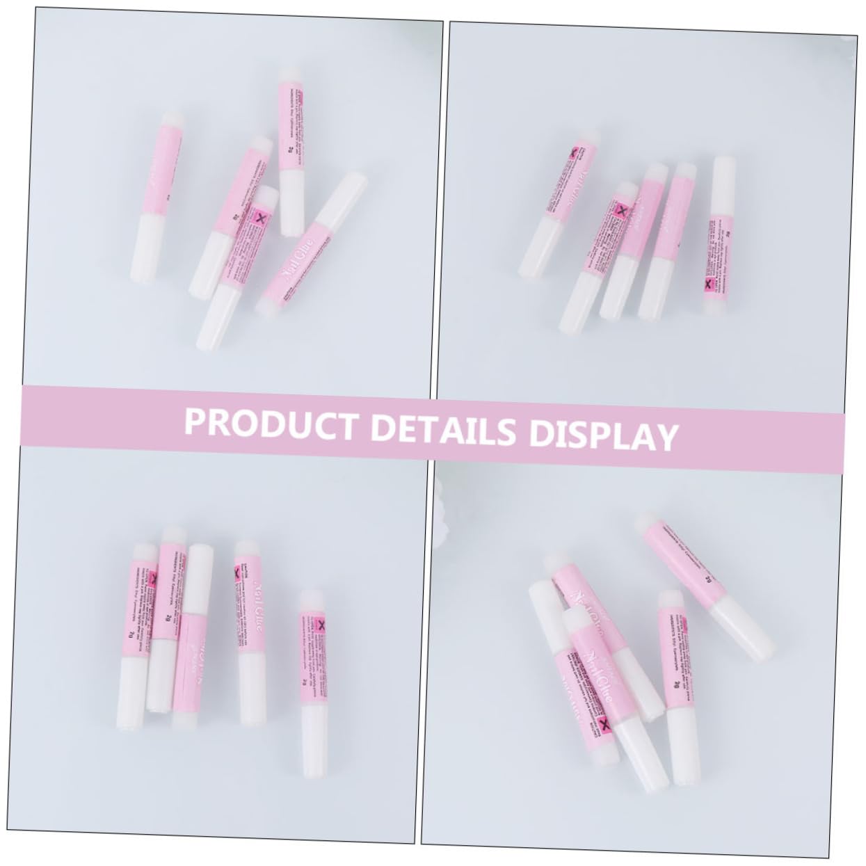 FRCOLOR 3 Set 2g Colla Per Unghie Monouso Alla Rinfusa Per Unghie Finte Colla Per Manicure Ad Asciugatura Rapida Colla Per Nail Art Per Punte Delle Unghie E Accessori 25 Pezzi * 3