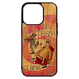 Cover in Legno Silicone Apple iPhone 14 Pro Max no Drama Lama Fumetto Umorismo 512GB Smartphone Testo Cartoon Umorismo Rosa