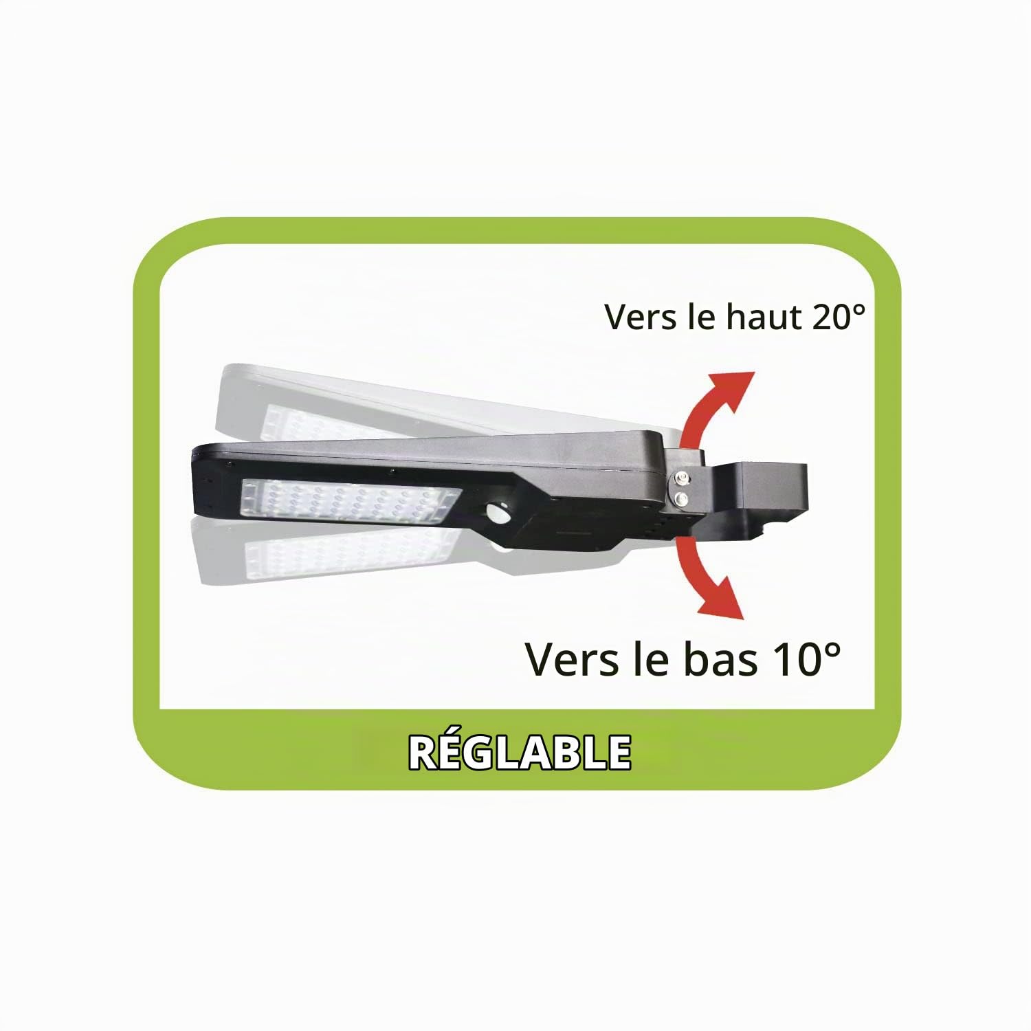 Velamp CRUISER : lampadaire à charge solaire 15W (1600lm) avec détecteur de mouvement