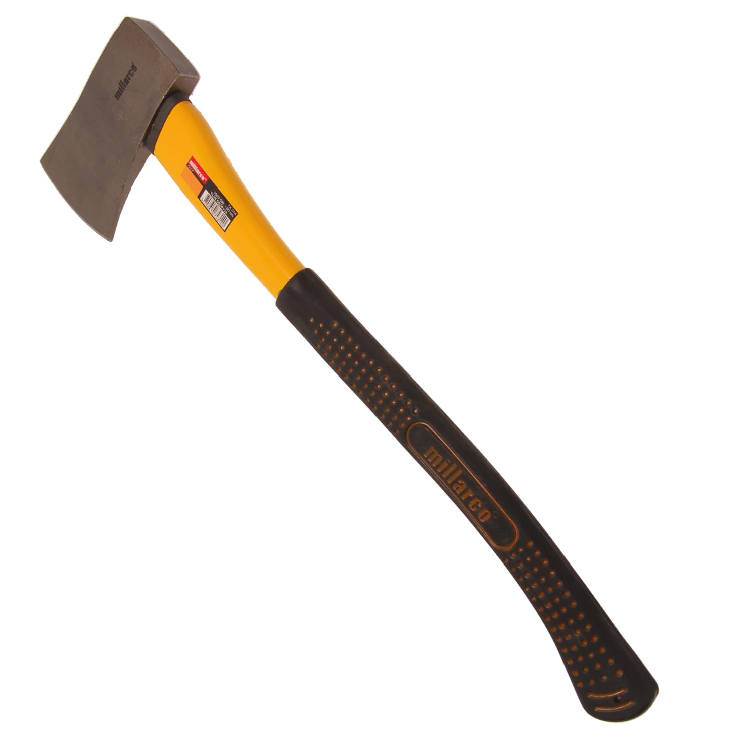 Ascia 1000 g Manico in Fibra di Vetro 60 cm Impugnatura Antiscivolo Giardinaggio Lavorazione del Legno