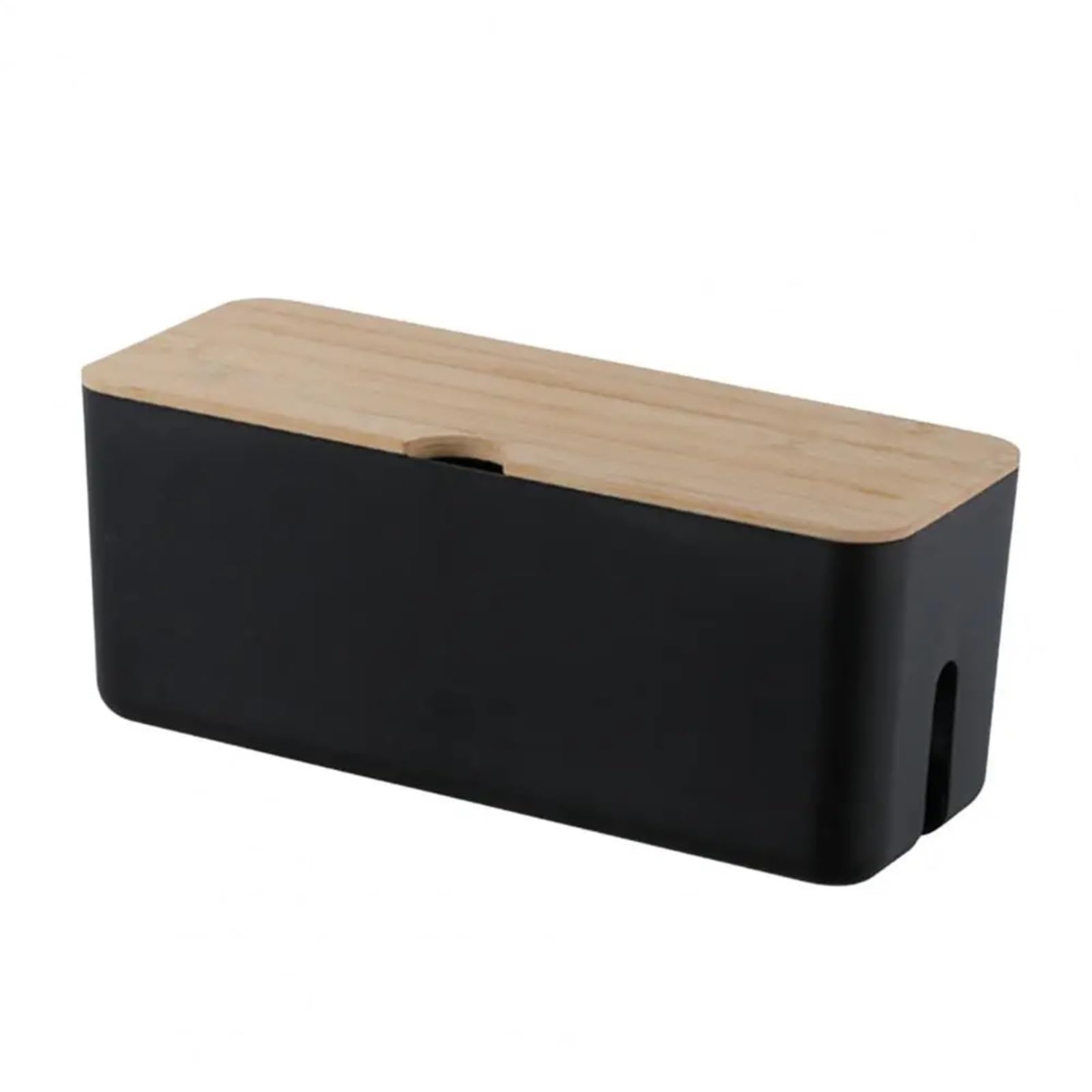 Organizador De Cables Caja de Almacenamiento de Cables Caja de Almacenamiento de Cables de alimentación Multiusos Estable Organizadores de Cables de Escritorio para Guardar Cables(Black)