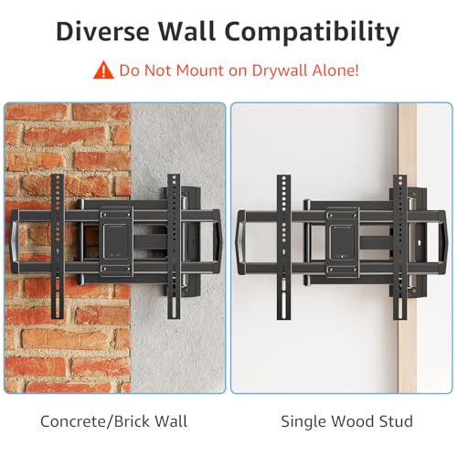 Image of MOUNTUP Outdoor TV Mount Weatherproof for Most 42-75 Inch TVs, Fits for Gazebo and Patio, Anti Rust 37.9 inch Long Arm Wall Mount Full Motion with Tilt & Swivel, Max VESA 600x400mm and Up to 99 LBS