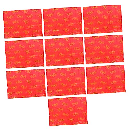 SOLUSTRE 10pcs Dragon and Phoenix Tablecloth Chinese Wedding Tablecloth for Parties Decorative