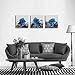 Modern wall art painting bedroom decor blue rose landscape picture printed on canvas - Giclee artist home decor art wall decoration and office decoration 3 panel stretch and frame ready to hang