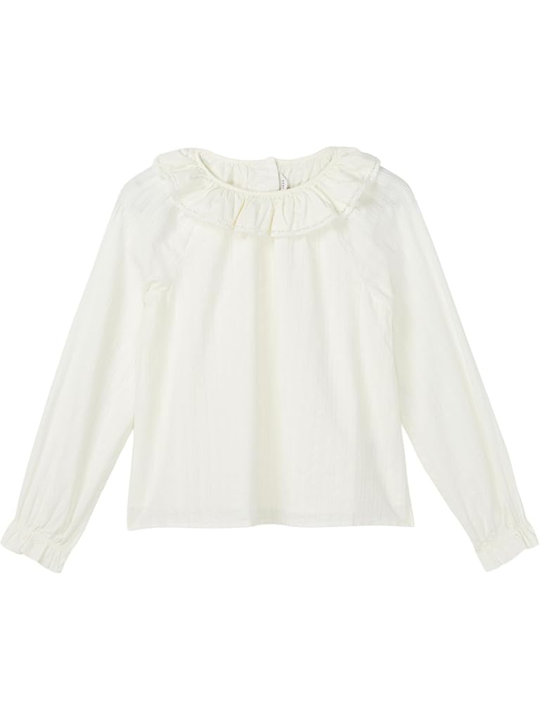 White Janie and Jack Textured Collar Blouse (Toddler/Little Kid/Big Kid)