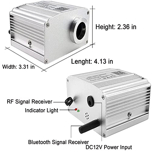 ATOKEE Starlight Headliner Kit, 10W Fiber Optic Lights for Car Home Ceiling Decoration, RGBW LED Car Interior Roof Star Lights with APP / Remote Music Control, 295pcs of (0.03in+0.04in+0.06in)*9.8ft