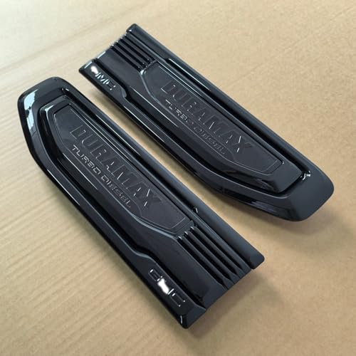 Image of 2pack OEM 2019-2026 Duramax Truck Turbo Vent Emblem Right Left 3D Nameplate Badge Replacement for Sierra 1500 86532091 (Gloss Black)