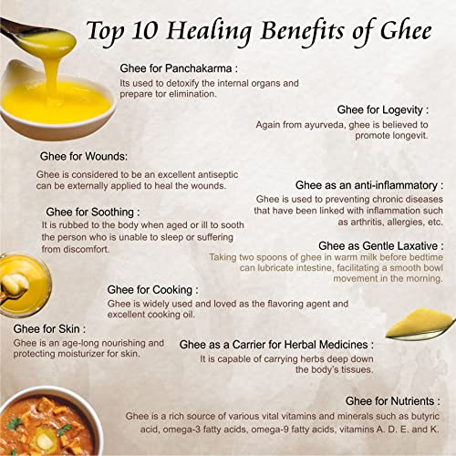 Image of Ovlin Professional Organic A2 Pure Ghee 100% Desi Gir Cow Vedic Bilona Method Grassfed Cultured Traditional Ghee Glass Bottle (500 Ml)