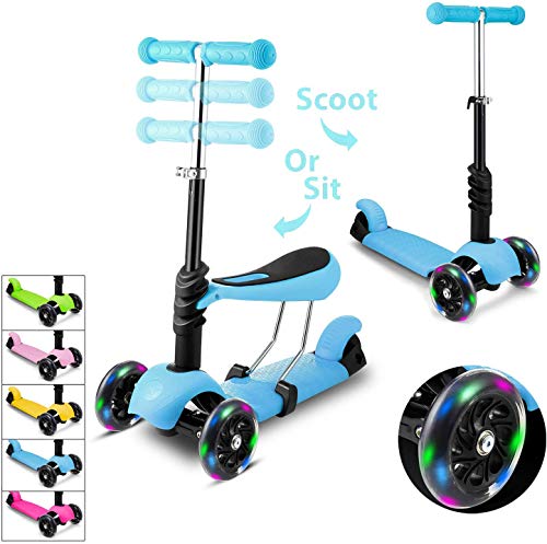 WeSkate Mini Scooter for Kids, Lights Up Scooters for Toddlers Girls & Boys