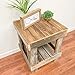 Del Hutson Designs - Rustic Barnwood End Table, USA Handmade Reclaimed Wood (Natural)