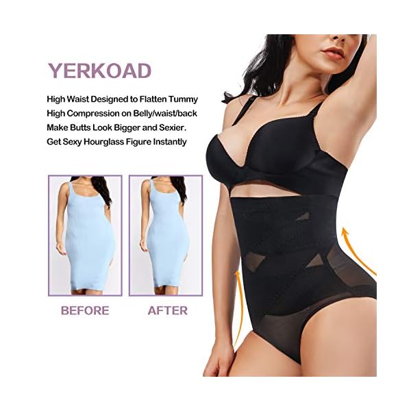 YERKOAD-Shapewear-for-Women-Waist-Trainer-Tummy-Control-Butt-Lifter-Panties-Hi-Waist-Short-Stomach-Body-Shaper-Cincher-Girdle YERKOAD Shapewear for Women Waist Trainer Tummy Control Butt Lifter Panties Hi-waist Shorts Stomach Body Shaper Cincher Girdles (XX-Large, Black)