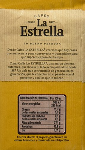 LA ESTRELLA Café Tostado Molido Natural 250g - 4 Paquetes - Imagen 5