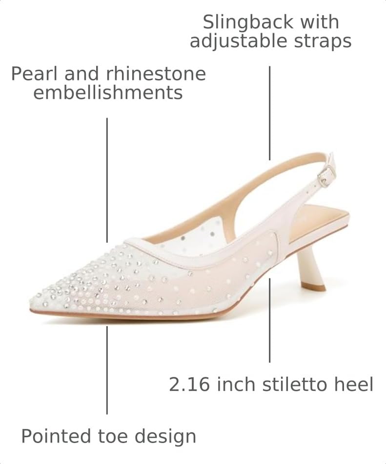 Image of Mostrin Kitten Heels for Women Pointed Toe Pumps Patent Leather Low Heel Slingback Heels with Buckle Dress Shoes for Dating Party Working