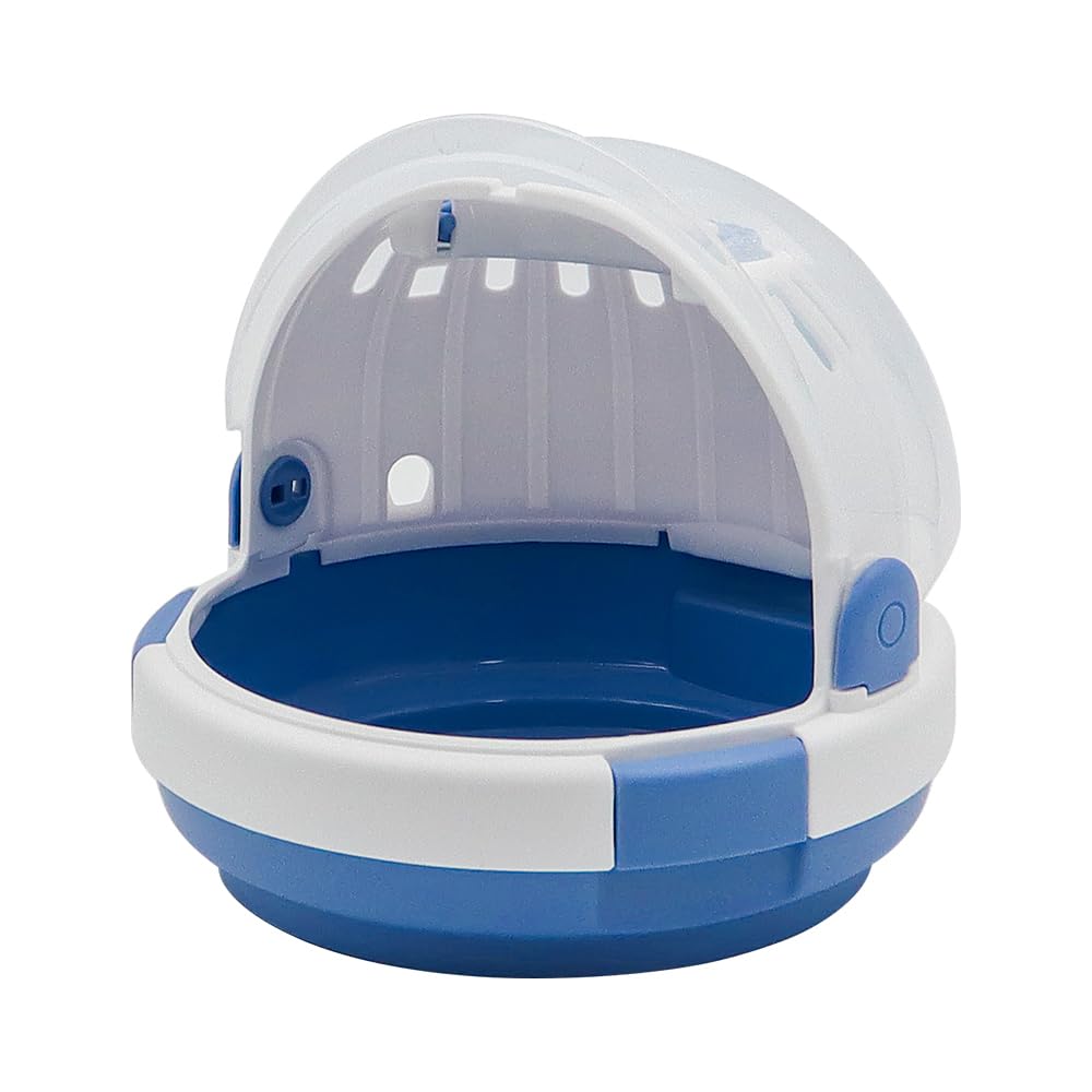 Hamster-Transportkäfig, tragbarer Mäuse-Reisekoffer, Kunststoff-Kleintier-Transportkäfig, Ratten-Transportkäfig mit Wasserflasche für Kleintiere, Rennmäuse, Mäuse, Zwerghamster – Blau