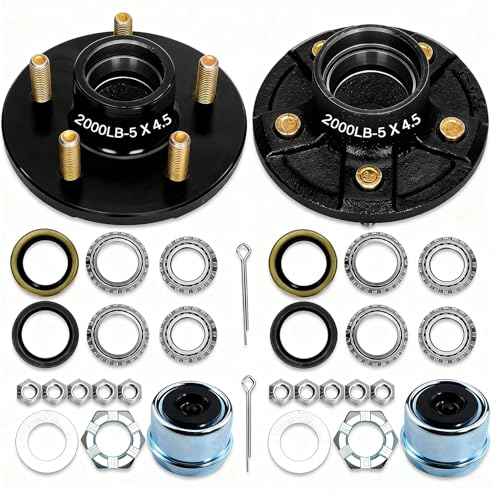 Saree 2 Sets 2000Lbs Trailer Hub Kit 5 Bolt 4.5',5 Lug...