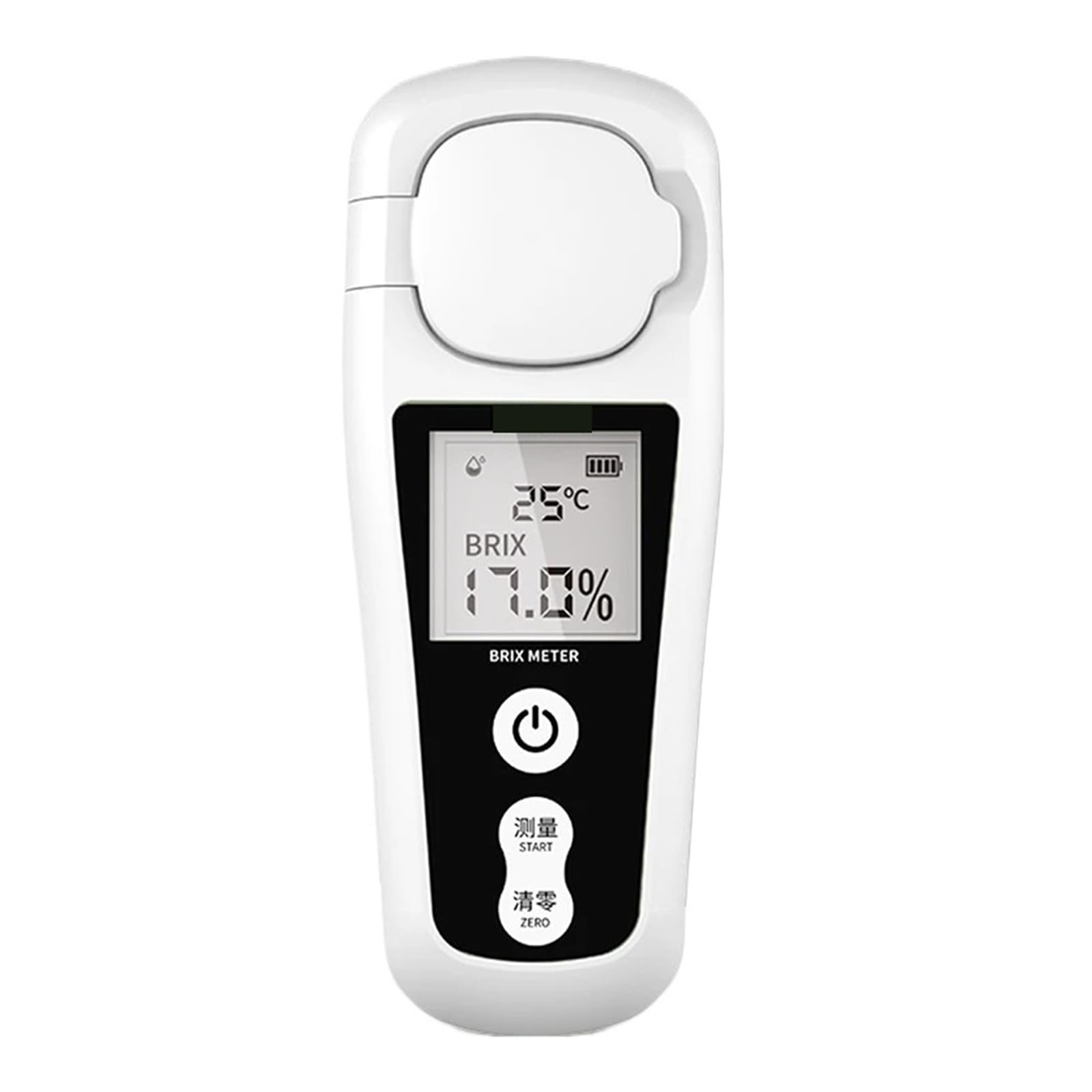 Brix-Refraktometer, LCD-Digital-Brix-Messgerät, wiederaufladbares Zuckermessgerät zur Messung des Flüssigzuckergehalts von Fruchtgetränken Schnelle Reaktion