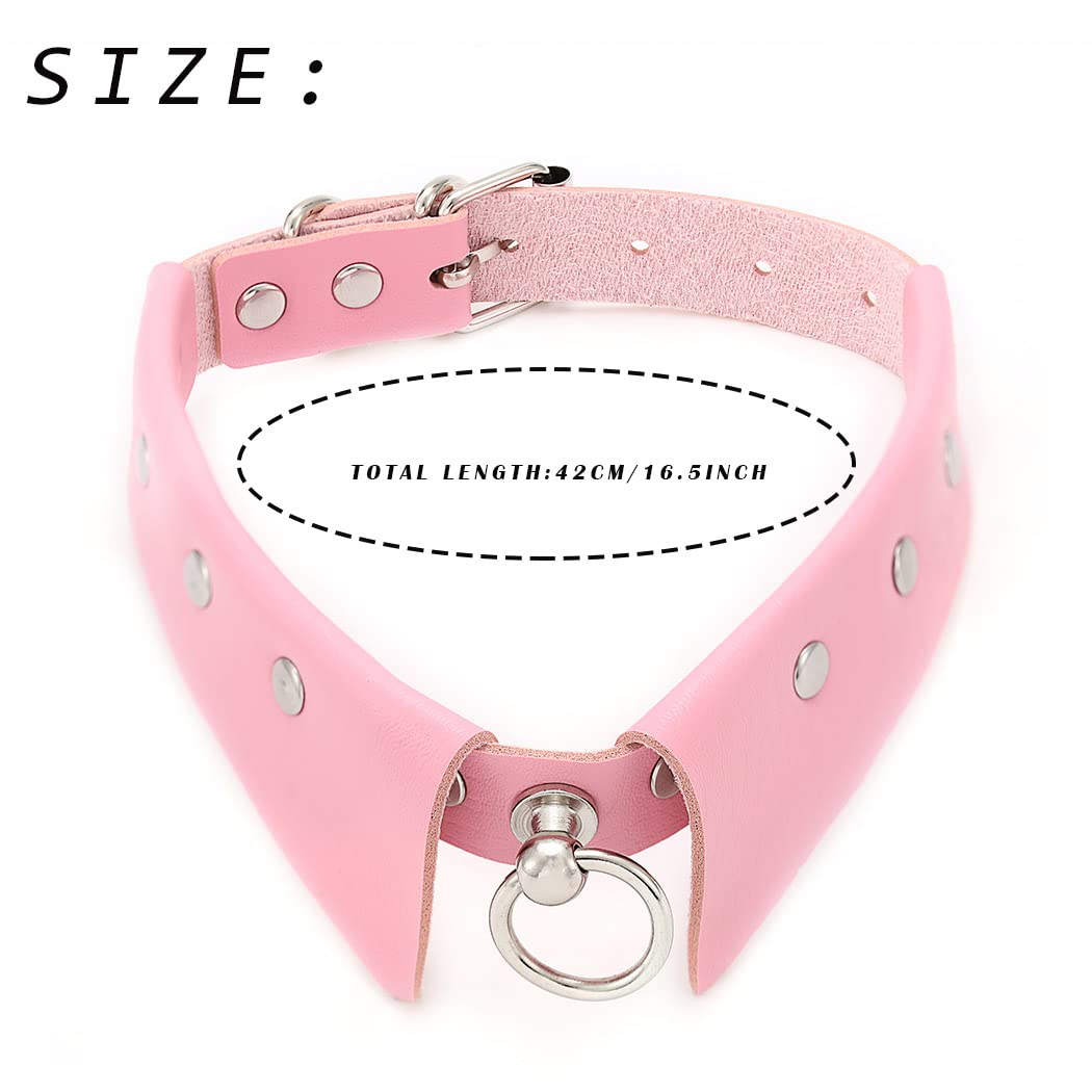 Urieo Gothic Leather Choker Necklace Punk Nightclub Jewerly Accessories for Women