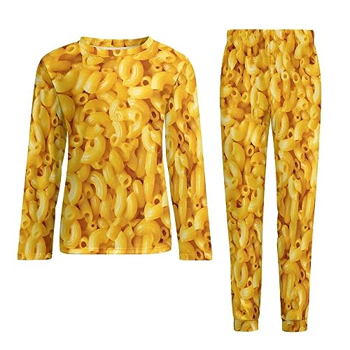 Macaroni Men's Pajama Set Long Sleeve Top And Pants Sleepwear 2 Piece Loungewear4