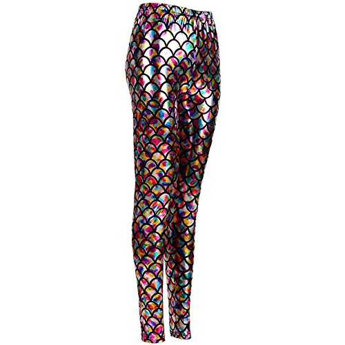 MHIM - Leggings de sirena con escamas de pez, ajustados, para deportes, yoga, gimnasio,...