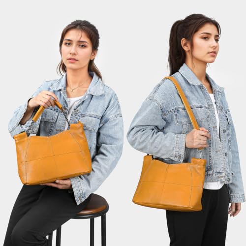Image of Genuine Leather Women Handbags and Purses Designer Medium Tote Bag Fashion Shoulder Crossbody Satchel Hobo Bag