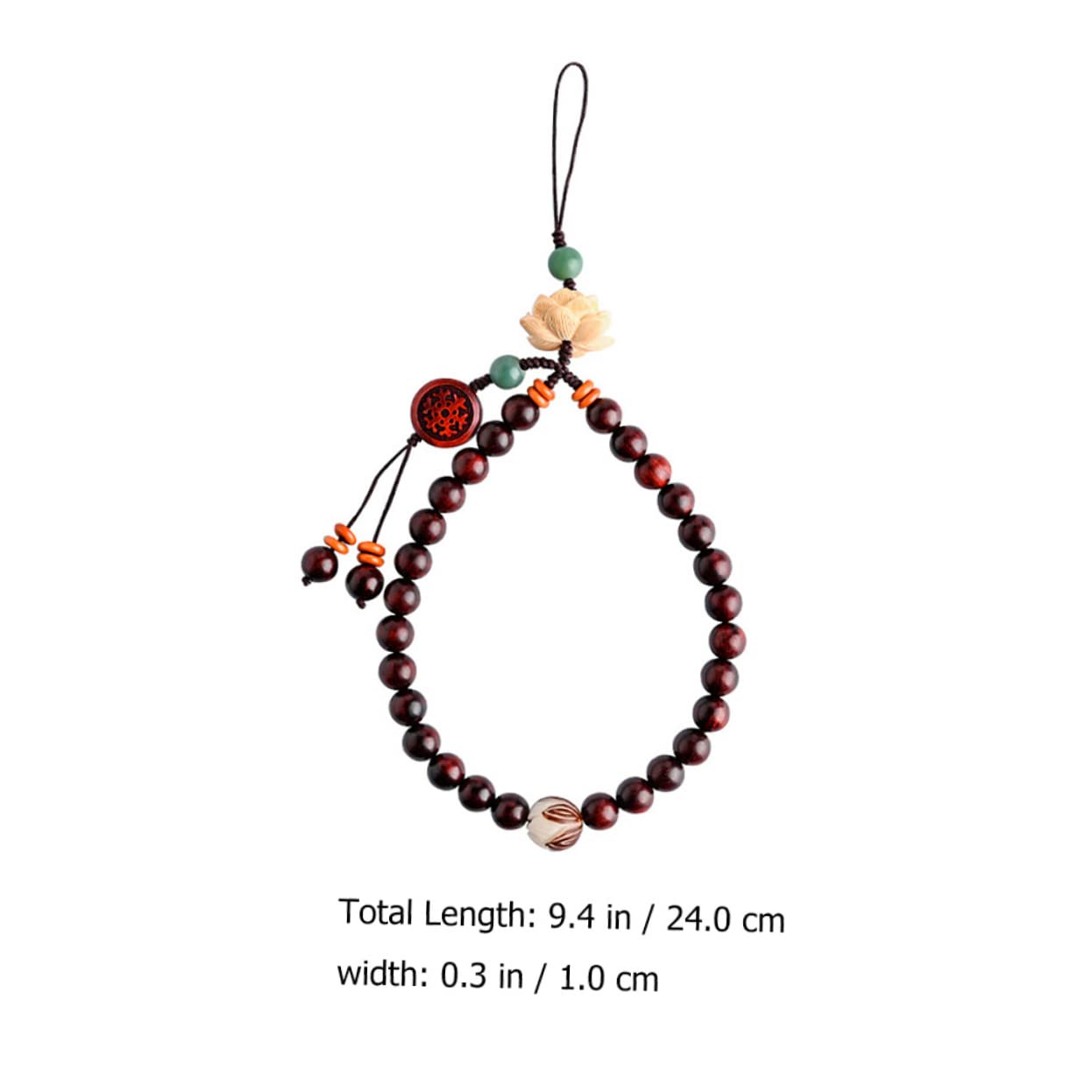 DOITOOL 3piezas Correa De Teléfono Móvil De Estilo Chino Cuentas y Lazo Para Senderismo y Actividades Al Aire Pulsera Elegante y Práctica