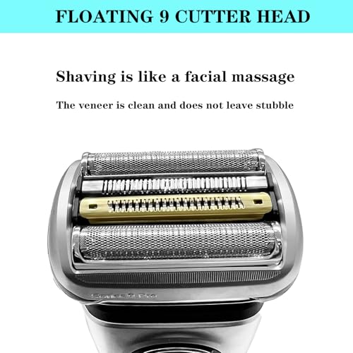 Elektrischer Scherkopf für Braun Serie 9,Ersatzklingen Folienkopf Zubehör für Rasierapparate,94M Kompatibel Mit Braun Series 9 Scherkopf,Geeignet Silbrig Series 9 Elektrorasierkopf Ersatzteil (94M)