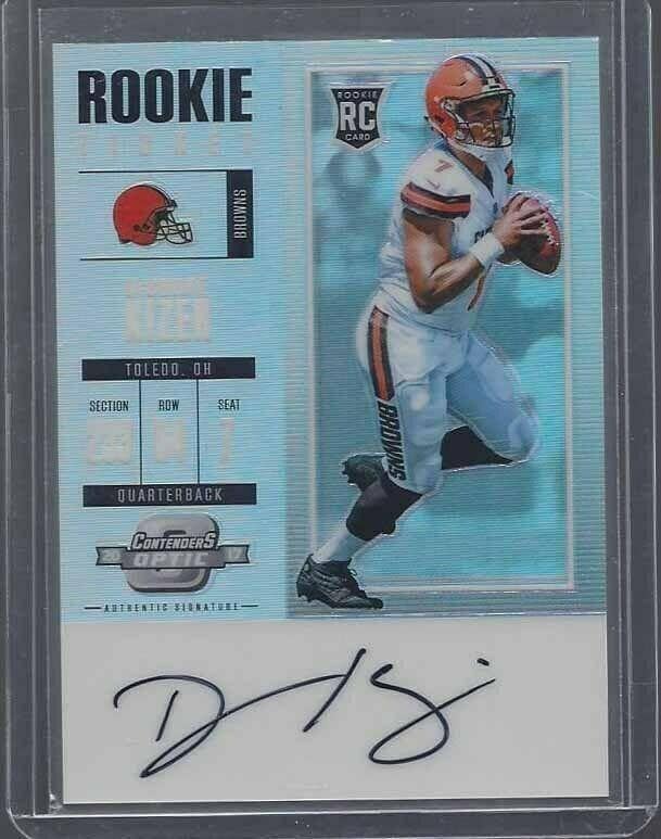 Deshone Kizer 2017 Contenders Optic Rookie Ticket Silver Holo On Card Auto Rc - Football Slabbed Autographed Rookie Cards