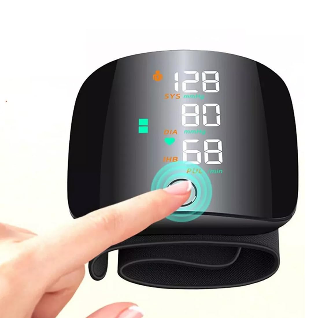 FiTspi Monitores de presión arterial automáticos precisos de muñeca, monitor BP portátil con pantalla LCD grande, brazalete ajustable con función de memoria para uso doméstico y de viaje