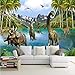 Produktbild 3D Fantasy Wandbild Tapete Jurassic Dinosaurier Ära Großes Wandbild Für Kinder Wohnzimmer Sofa Schlafzimmer TV Hintergrund Wandbild, 350x245 cm