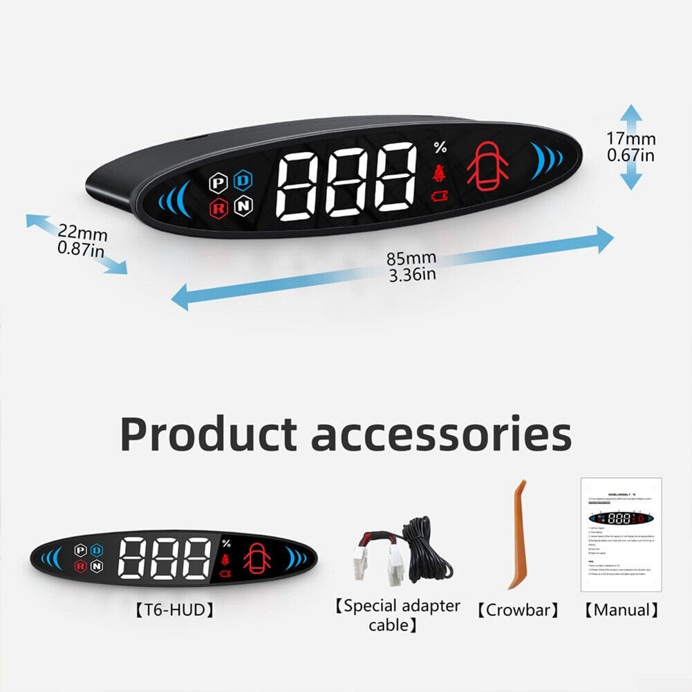 Para Tesla modelo 3/Y 2019-2023 HUD pantalla cabeza alta pantalla LCD velocímetro