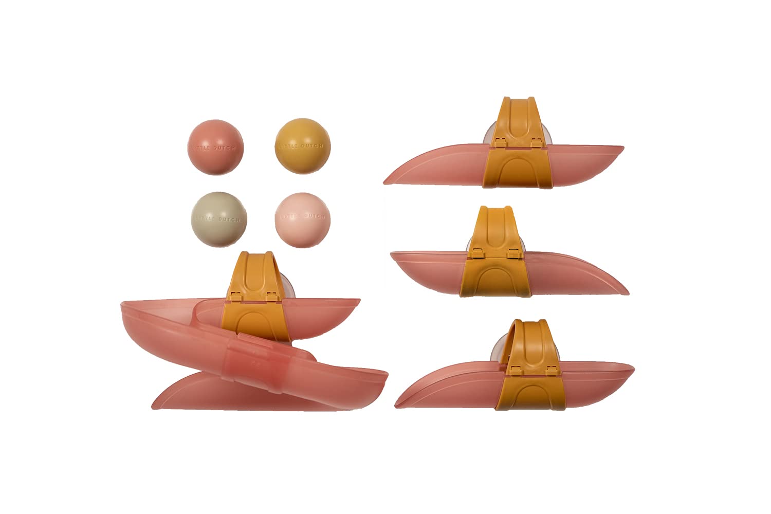 Little Dutch Pista a sfera da bagno con palline per la parete, giocattolo da bagno per neonati, rosa
