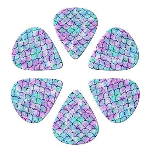 Lot de 6 médiators imprimés aquarelle sirène pour guitare acoustique et guitare électrique - Les Beatles, Paul McCartney, John Lennon, RIngo Starr, George Harrison Lot de 6 médiators imprimés aquarelle sirène pour guitare acoustique et guitare électrique – Image 5