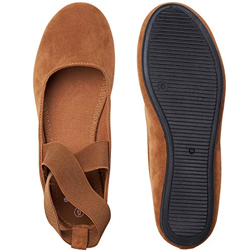 Alpine Swiss Peony Ballet Flats Shoes for Women | Elastic Ankle Strap Flats | Round Closed-Toe | Slip On Loafers | Padded for Comfort | Runs Small2