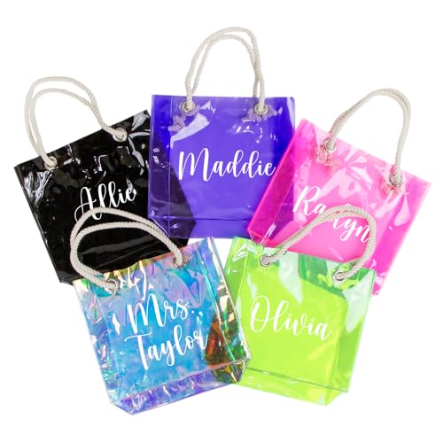 Bolso Tote Transparente Neon con Asas de Cuerda miniatura 4